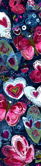 Free butterfly bookmarks of a butterfly with blue background